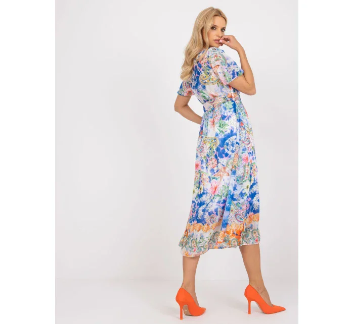 Šaty DHJ SK 15967 1.01P bílá a modrá