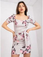 Dámské šaty-LK-SK-508641.29-béžová Dámské šaty-LK-SK-508641.29-béžová