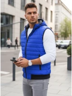 Pánská modrá vesta model 21966423 - Dstreet