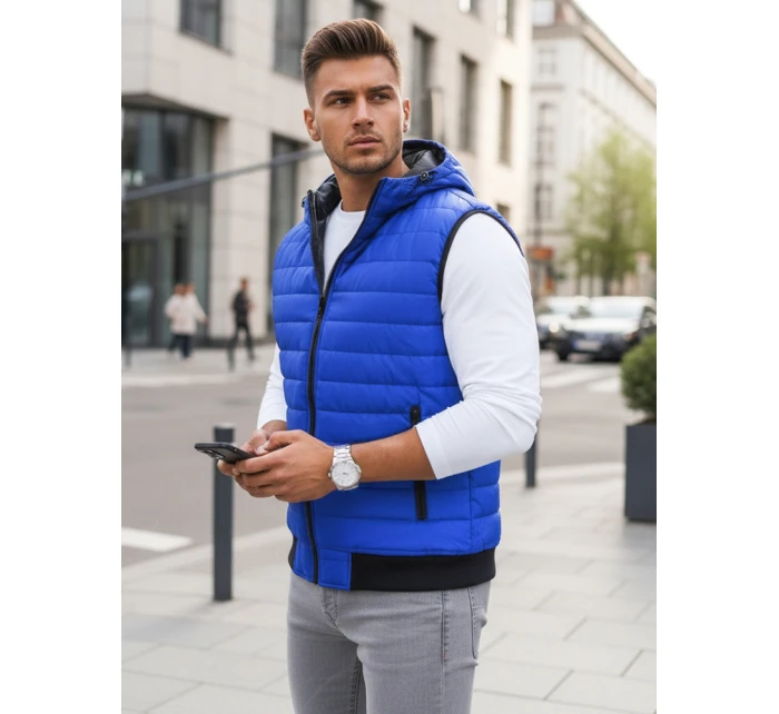 Pánská modrá vesta model 21966423 - Dstreet