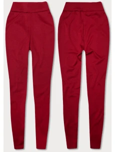 Hrubší červené bavlněné legíny (YW06039-5)