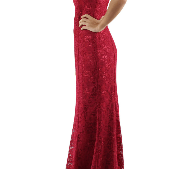 Společenské a plesové šaty krajkové dlouhé luxusní CHARM'S Paris červené - Červená - CHARM'S Paris