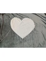 Semišová deka se srdíčkem šedá - Noidinotte