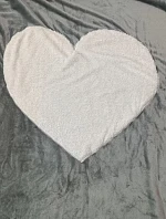 Semišová deka se srdíčkem šedá - Noidinotte