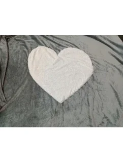 Semišová deka se srdíčkem šedá - Noidinotte