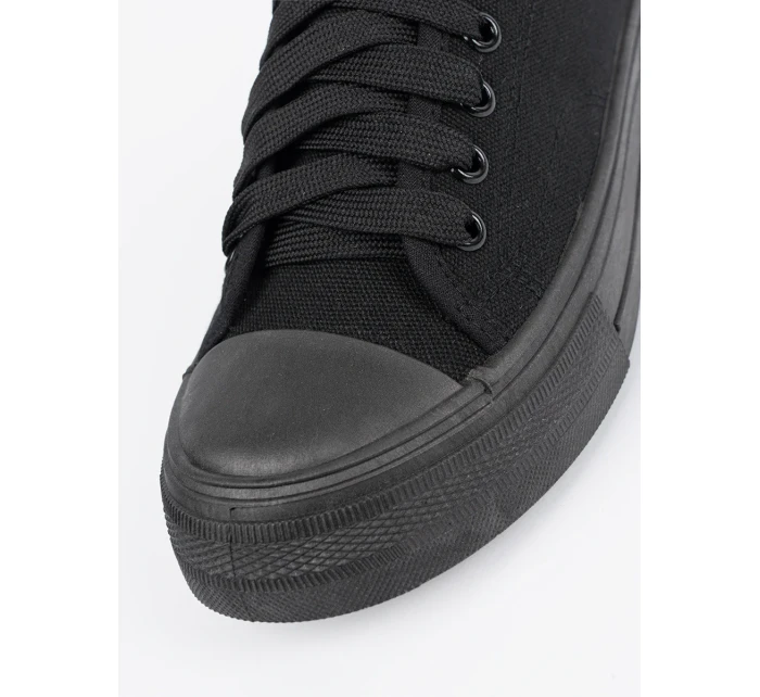 Komfortní černé tenisky dámské bez podpatku Komfortní černé tenisky dámské bez podpatku