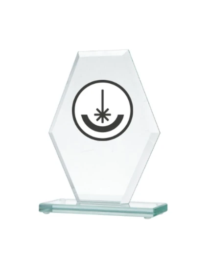 Trofeum szklane grawerowane