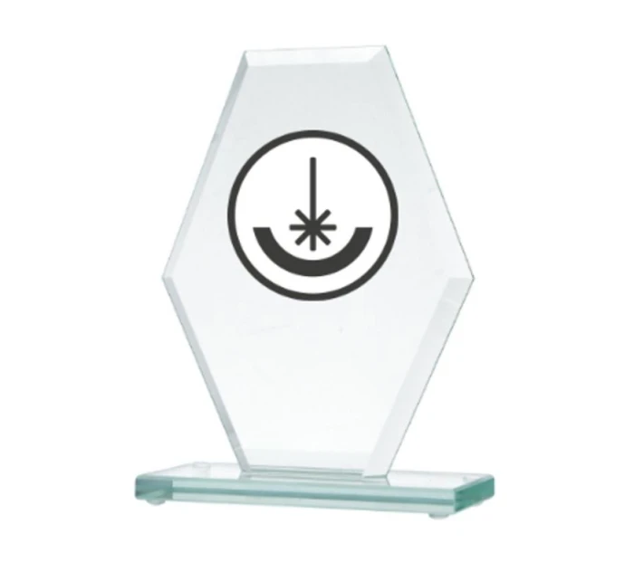Trofeum szklane grawerowane