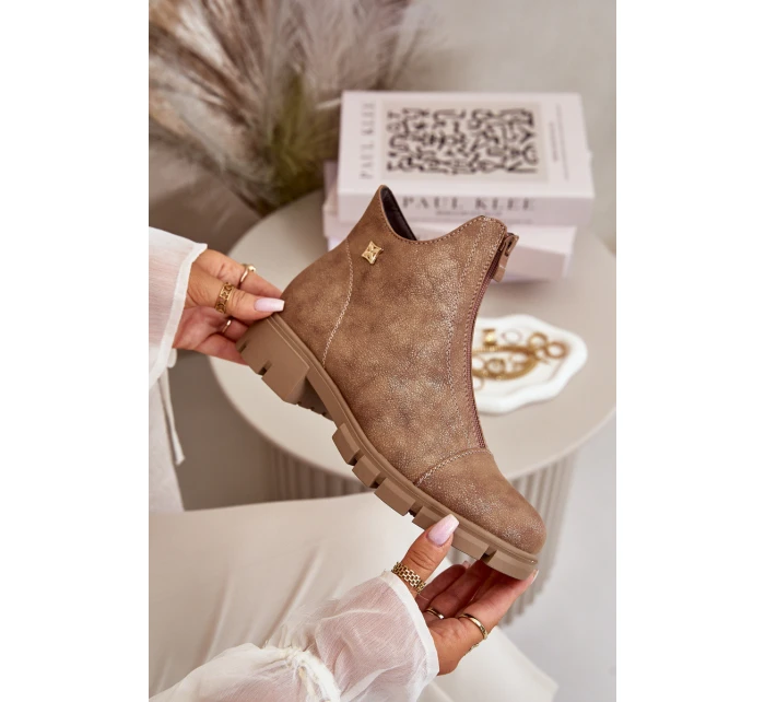 Zateplené dámské botky s z eko kůže model 21668868 - Boto Zateplené dámské botky s z eko kůže model 21668868 - Boto