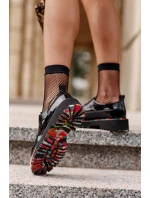 Lakované Dámské Polobotky Šněrovací Artiker Černé Lakované Dámské Polobotky Šněrovací Artiker Černé