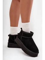 Dámské semišové sněhule Vinceza na platformě – černé Dámské semišové sněhule Vinceza na platformě – černé