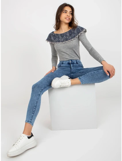 Dámské džínové kalhoty NM SP L12.14X Světle jeans modrá - FPrice