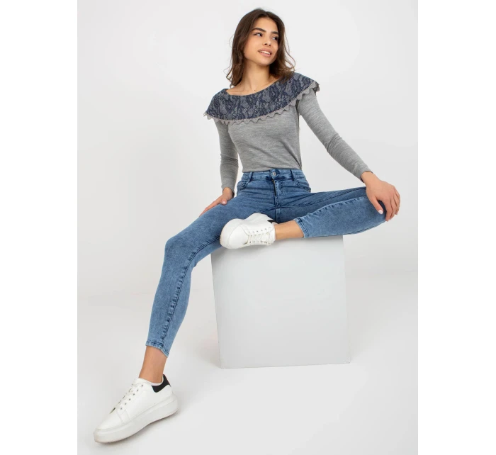 Dámské džínové kalhoty NM SP L12.14X Světle jeans modrá - FPrice