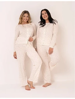Pyjama Moraj PDD4900-031 dlouhé rukávy, velikosti S–XL, rozepínací