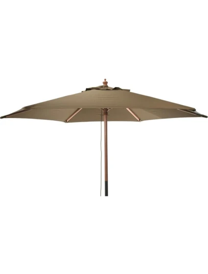 DŘEVĚNÝ ZAHRADNÍ SLUNEČNÍK 250 CM SKLÁDACÍ PÍSEK