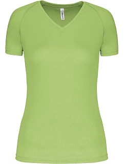 Kariban ProAct PA 477 Dámské sportovní tričko s výstřihem do V 20.P477 lime