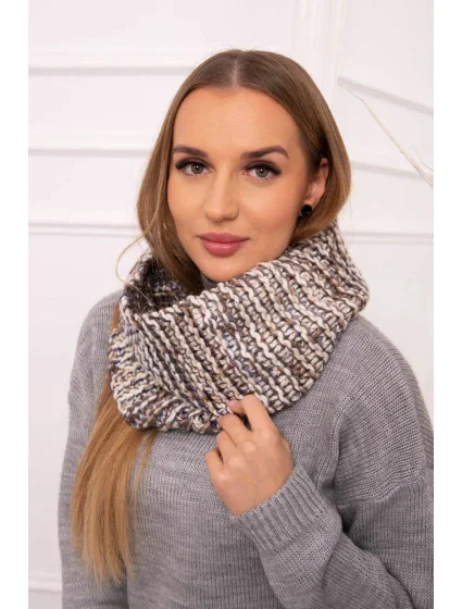 KN16 Dámská čepice ecru+mocca KN16 Dámská čepice ecru+mocca