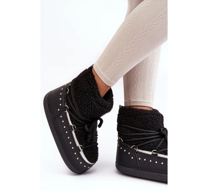 Dámské zateplené zimní sněhule černé model 21637510 - Boto Dámské zateplené zimní sněhule černé model 21637510 - Boto