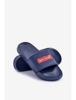 Pánské sandály s logem Big Star OO174029 tmavě modré Pánské sandály s logem Big Star OO174029 tmavě modré