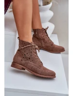 Šněrovací Boty S Vzorem Hnědé model 21685089 - S.Barski Šněrovací Boty S Vzorem Hnědé model 21685089 - S.Barski