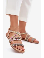 Dámské Sandály Se A Pásky Béžové model 21702742 - Boto Dámské Sandály Se A Pásky Béžové model 21702742 - Boto