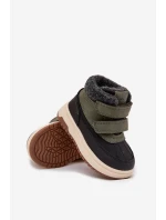 Dětské zimní boty sněhule na suchý zip zeleno-černé Darlene Dětské zimní boty sněhule na suchý zip zeleno-černé Darlene