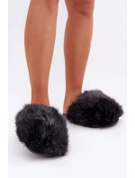Futrzane Dámské Pantofle Černé Wladisa Futrzane Dámské Pantofle Černé Wladisa
