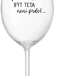 ...PROTOŽE BÝT model 21835026 NENÍ PRDEL... čirá sklenice na víno 350 ml - Giftela