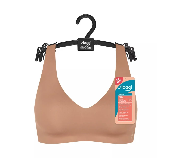 Dámská podprsenka ZERO Feel 2.0 Soft bra - BROWN - sv. hnědá 00CM - SLOGGI