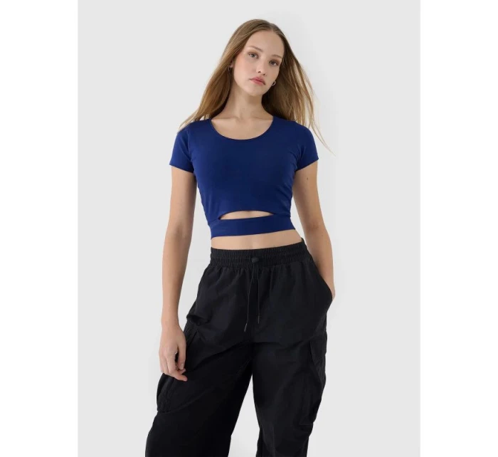 Dámské hladké tričko 4F 4FRSS25TTSHF2695-31S Dámské hladké tričko 4F 4FRSS25TTSHF2695-31S