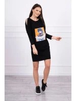 Šaty s 3D model 18744120 krajková černá - K-Fashion