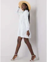 Šaty 123 SK 187576.40P bílá a modrá