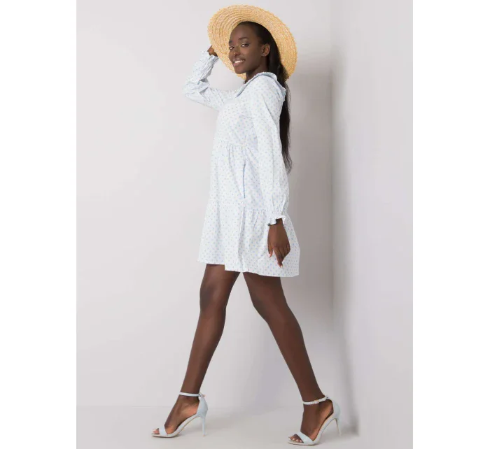 Šaty 123 SK 187576.40P bílá a modrá