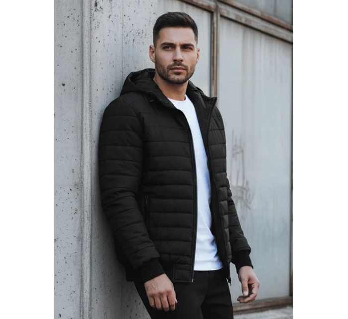 Pánská přechodná prošívaná bunda černá FashionStreet TX4145