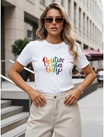 koszulka damska z nadrukiem biała model 22264318 - FashionStreet