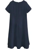 Tmavě modré trapézové šaty (436ART)