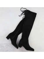 Dámské zateplené boty nad kolena černé Sergio model 21905859 - LEONE Dámské zateplené boty nad kolena černé Sergio model 21905859 - LEONE