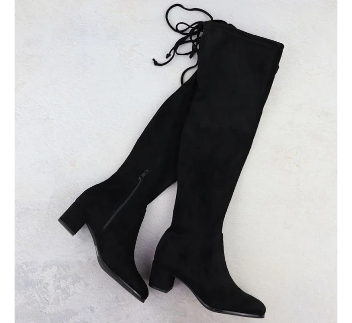 Dámské zateplené boty nad kolena černé Sergio model 21905859 - LEONE Dámské zateplené boty nad kolena černé Sergio model 21905859 - LEONE