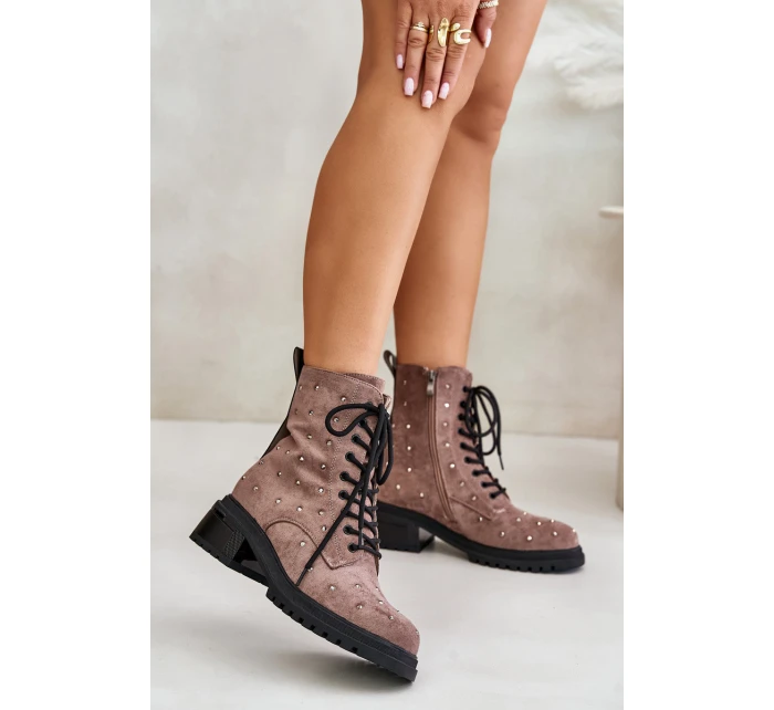 ZDobené Botky Worker Dámské Zateplené D&A MR880-017 Taupe