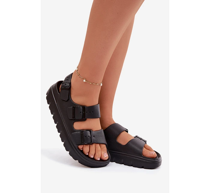 Dámské pěnové sandály na platformě Big Star TT274A031 Černé Dámské pěnové sandály na platformě Big Star TT274A031 Černé