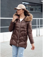 Dámská zimní bunda s kapucí WINTERCHIC hnědá FashionStreet TY4458