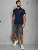 Pánská polokošile s nášivkou modrá FashionStreet PX0625