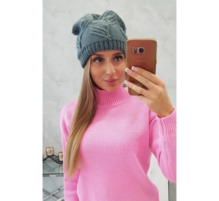 dámská čepice tmavě šedá model 18752433 - K-Fashion