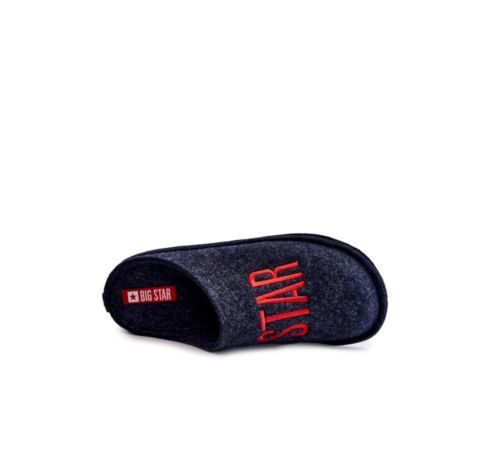 Klasické pánské pantofle Big Star model 21603100 Námořnická modré - Big Star Shoes Klasické pánské pantofle Big Star model 21603100 Námořnická modré - Big Star Shoes