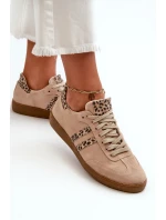 Zazoo N1068 Semišové Nízké Dámské Tenisky Beige