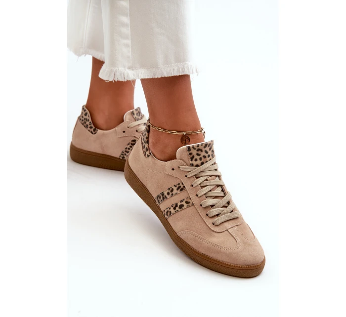 Zazoo N1068 Semišové Nízké Dámské Tenisky Beige