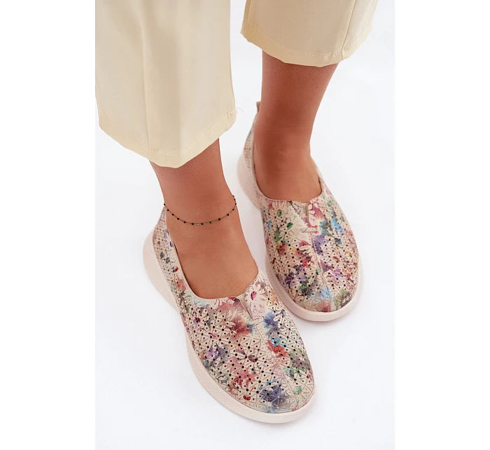 Semišové perforované dámské polobotky Multikolor model 22094959 - EVENTO Semišové perforované dámské polobotky Multikolor model 22094959 - EVENTO