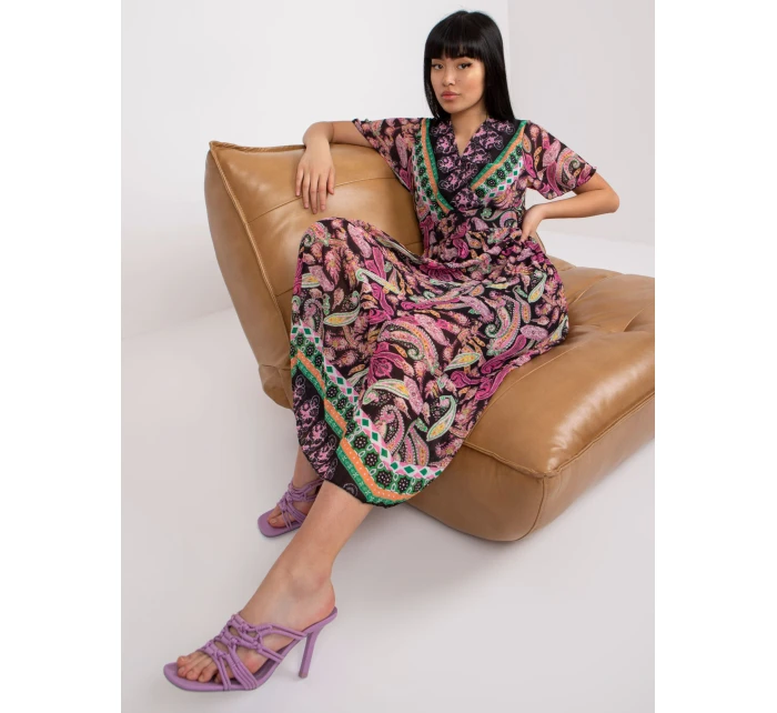 Šaty DHJ SK 11331 3.61 černá a růžová