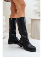 Zateplené Dámské Kozačky Na Zip Eko Kůže Černé Tialethe Zateplené Dámské Kozačky Na Zip Eko Kůže Černé Tialethe