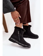 Dámské sněhule Briselle na platformě s kožešinou – černé Dámské sněhule Briselle na platformě s kožešinou – černé